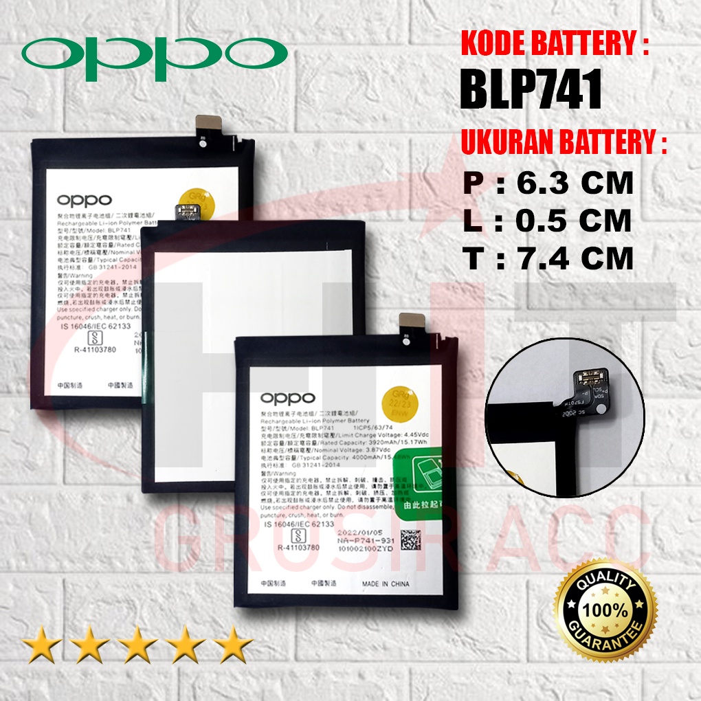 Baterai Battery Original REALME XT - RMX1912 &amp; REALME X2 - RMX1992 Kode Batre BLP741 BY OPPO