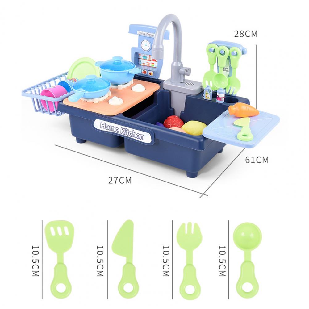 Mainan Anak Perempuan Kitchen Sink Wastafel Mainan Cuci Piring Anak Elektrik Bisa Keluar Air