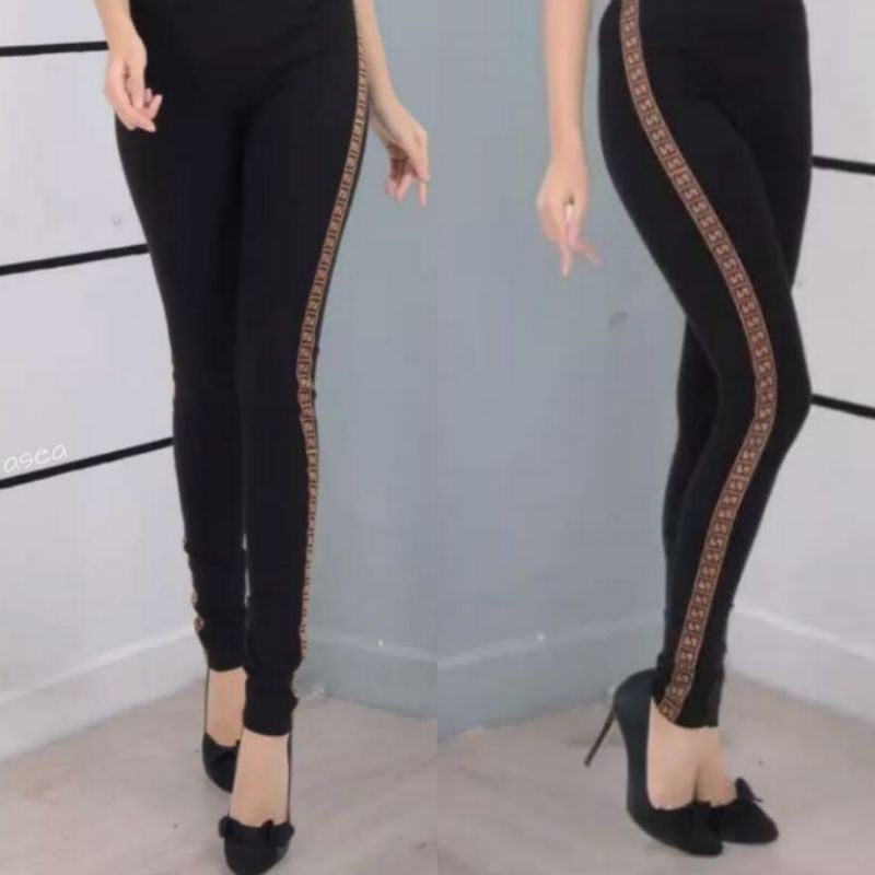 Celana Legging list FF / Celana Olahraga Strip FF