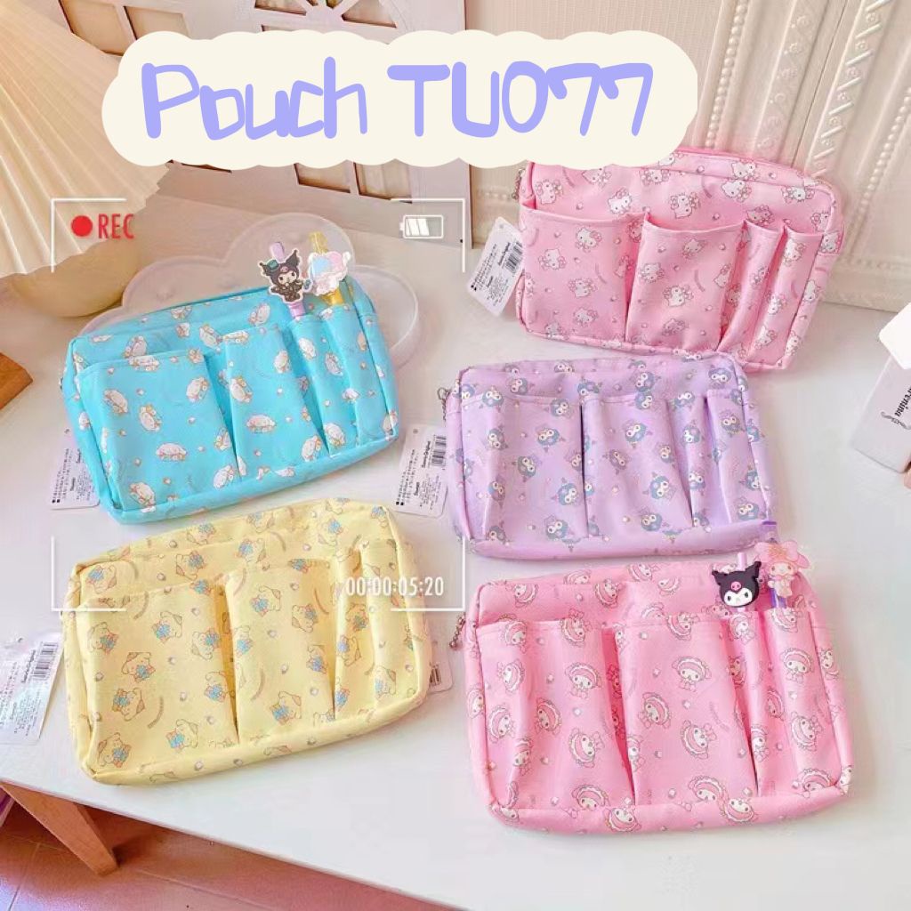 Dompet serbaguna pouch sanrio TU077 hello kitty melody cinamoroll kuromi pompurin clutch storage organizer