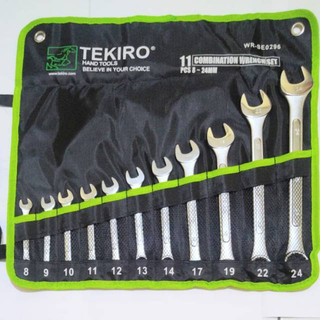 TEKIRO Kunci Ring Pas Set 11pc ( 8mm -24mm) / Combination Wrench Set 11pc