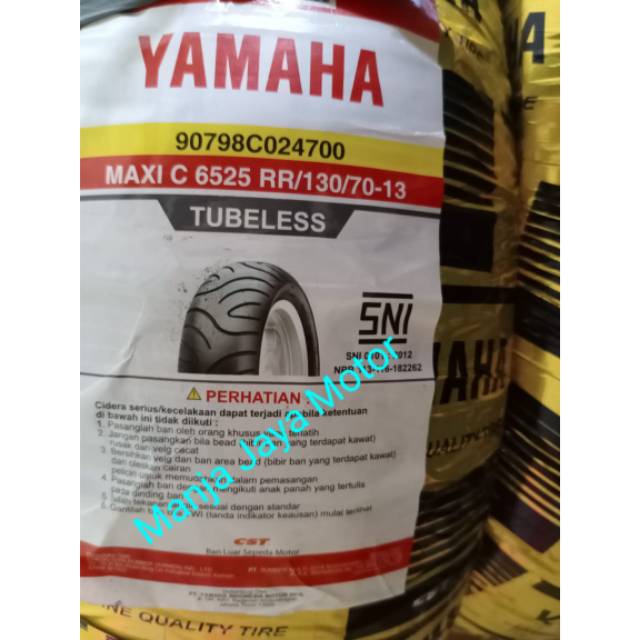 Ban tubeless belakang Yamaha genuine 130/70-13 for N-max/N-max New  Keluaran PT. Yamaha Indonesia