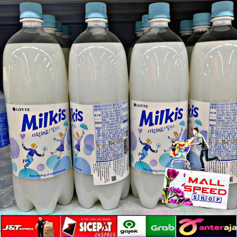 

lotte milkis milk soda susu 1,5Liter new