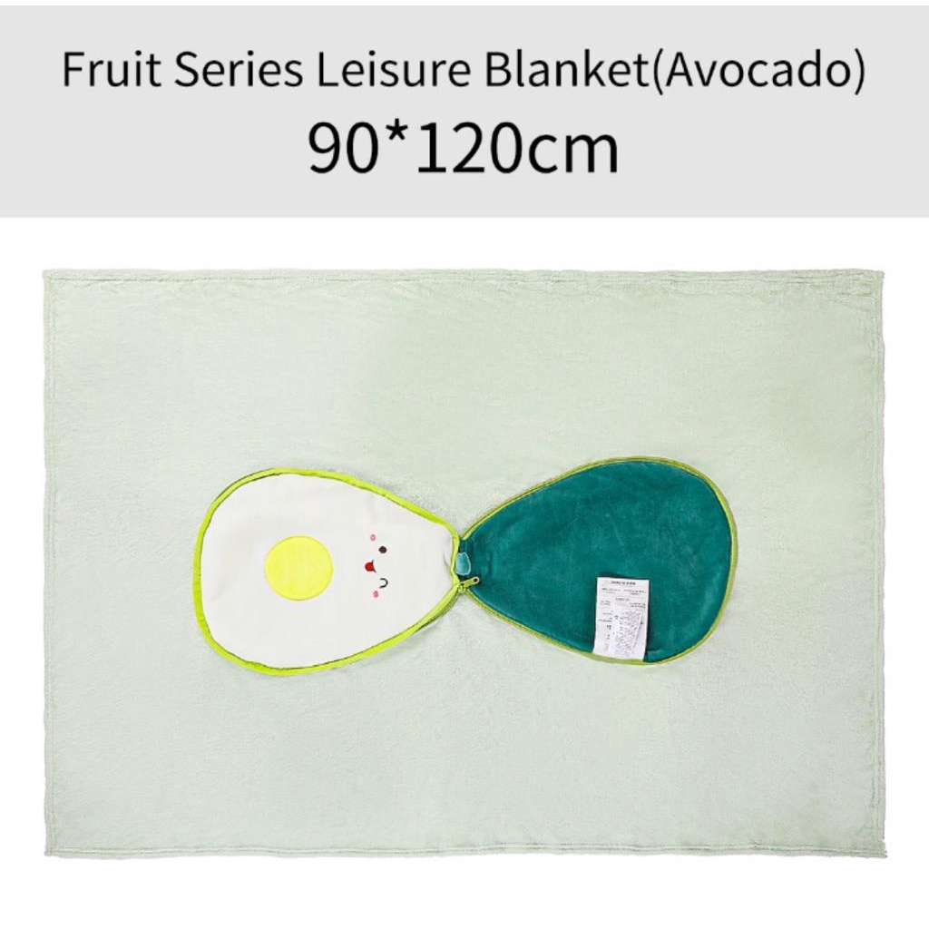 MINISO SELIMUT AVOCADO BLANKET FRUIT SERIES ALPUKAT MINISO SELIMUT BUAH