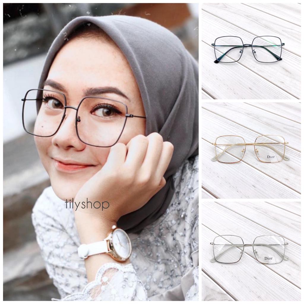 Frame Kacamata Minus Anti Radiasi 0095 Fashion Korea Square Pria Wanita Kacamata Minus TERMURAH