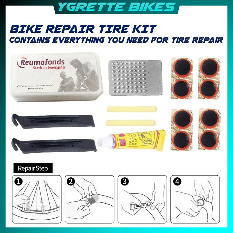 YGRETTE - Reumofands Peralatan Portable Tambal Ban Sepeda Bicycle Tire Patch Kit