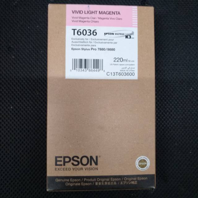 EPSON Tinta T6036 VIVID LIGHT MAGENTA Stylus Pro 7800/9800/7880/9880