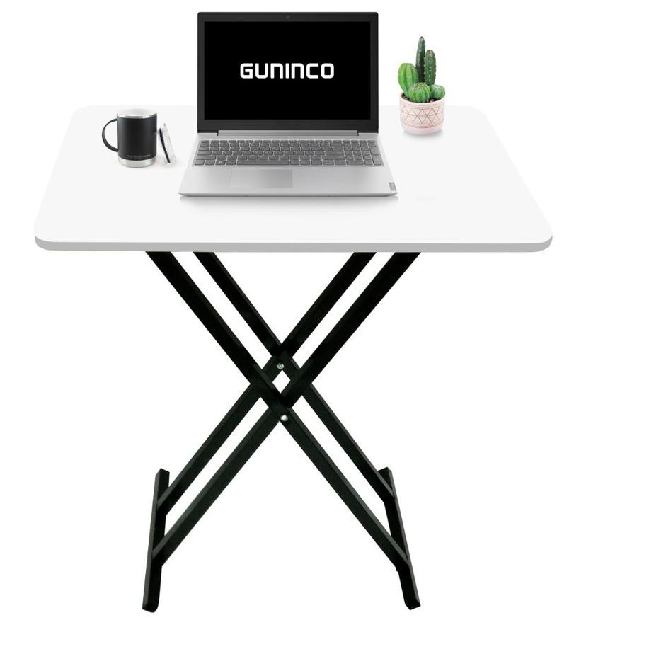 ☄ () GUNINCO MEJA LIPAT kayu besi meja laptop portable meja makan cafe bazar adjustable ➧