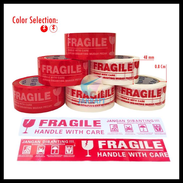 

Lakban Fragile 2" Inch 48 Mm X 50 Meter Jangan Dibanting Mudah Pecah! Kode 321