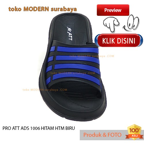 PRO ATT ADS 1006 HITAM HTM BIRU sandal pria selop karet murah