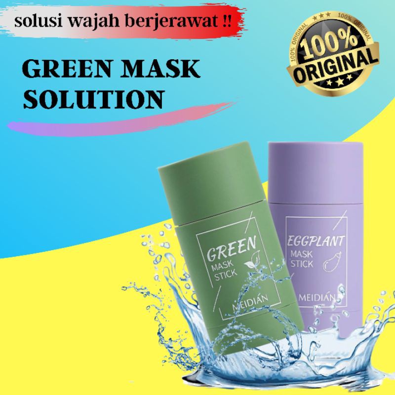 READY STOK GREEN MASK STICK ORIGINAL - GREEN MASK - GREEN MASK STICK MEDIAN - GREEN MASK STICK