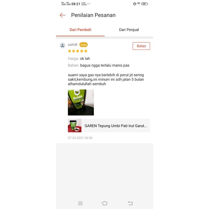 GAREN Arrowroot Powder Tepung Bubur Umbi Pati Garut Irut Angkrik Kerut Lerut Obat Herbal Maag Asam Lambung Herbal-1