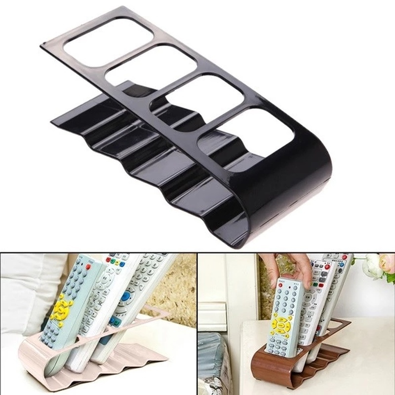 [Home Appliance Remote Control Stand Holder ][Practical Wrinkled 4 Section Storage Rack][ Available Home Storage Rack Tools]