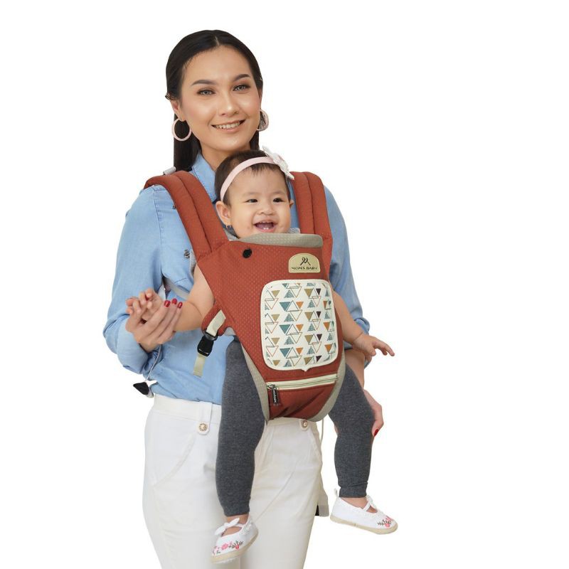 Mom's Baby Gendongan Hipseat + Gendongan Ransel Scarlet Series MBG2020