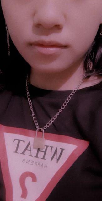 Brass Padlock Key Necklace Aksesoris Kalung Gembok Lock Kuningan Edition