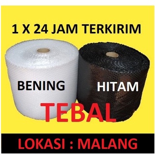 Bubble Wrap 30 cm x 50 Meter Murah Tebal Hitam Bening Putih Surabaya Jawa Timur / Buble Wrap Roll 31cm x 50m Malang