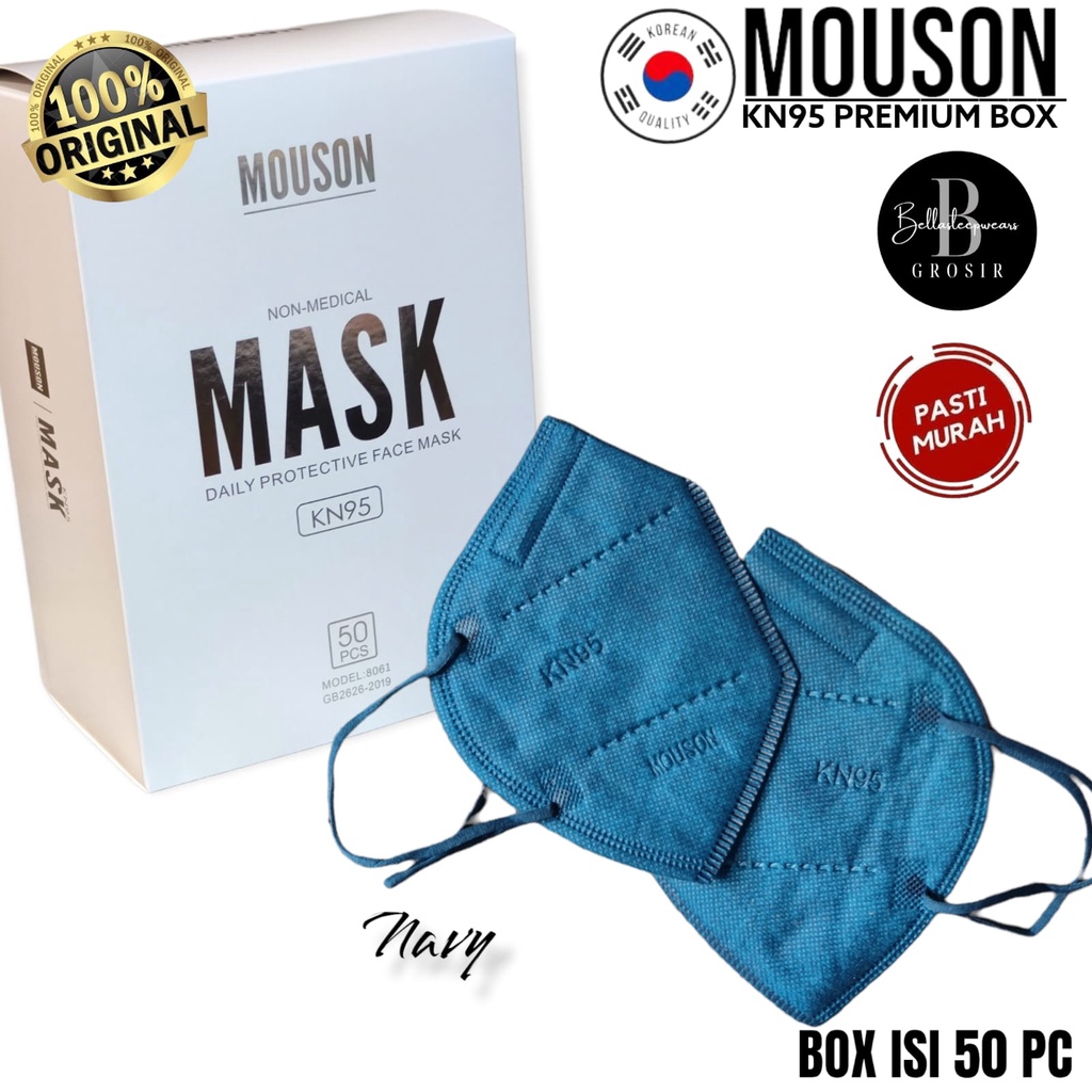 BOX ISI 50 - MASKER KN95 MOUSON BOX PREMIUM MOUSON KN95 5PLY EMBOS MASKER KN95 MASK KOREAN EXCLUSIVE BOX