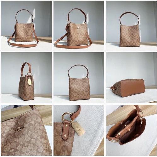 [Instant/Same Day] 2312  coach Charlie Bucket Lemonade Watermelon butterfly Bucket Bag  stb