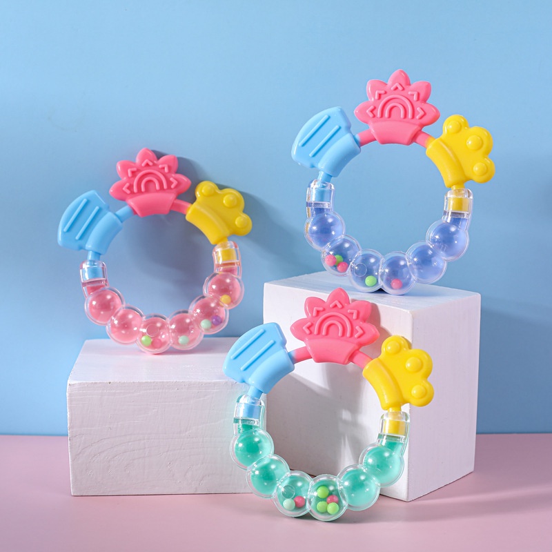 Mainan gigitan bayi/Mainan Rattle Genggam Bayi Gigitan Empeng Buah Plastik Dengan Teether Gelatin/Gigitan bayi teether  L62