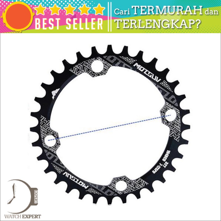 BAYAR DI TEMPAT Gigi Sprocket Sepeda Aluminium Round 32T - Hitam