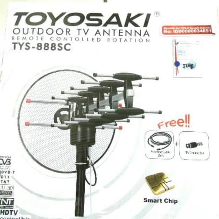 Antene TV+Remote+Kabel 10m+Jek Toyosaki TYS-888SC **