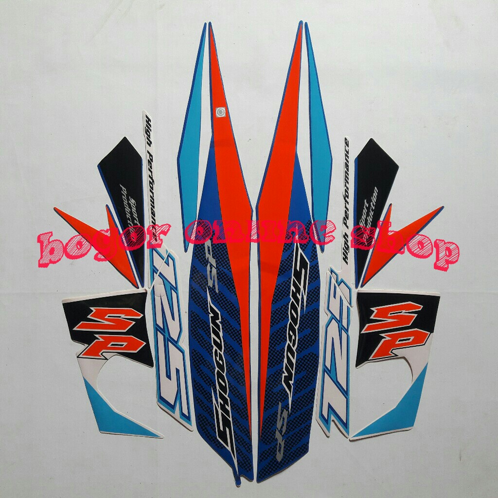 striping stiker motor shogun sp 125 2008 biru