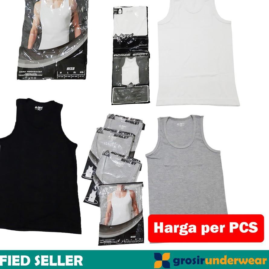 "y-766 F35 - Singlet Cowok Kaos Dalam Pria Men Underwear Strechable Laki-Laki AGREE [1 PC] 