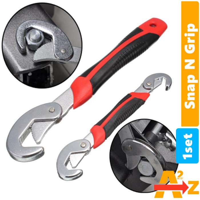 Kunci Serbaguna Snap N Grip Set 2 Pcs Kunci Inggris Shock Pas Socket Wrench