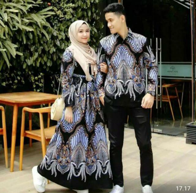 Maura Couple - Sania Ruffle Batik Couple Ori Ndoro Jowi Garansi Termurah Shopee - Batik Modern Solo