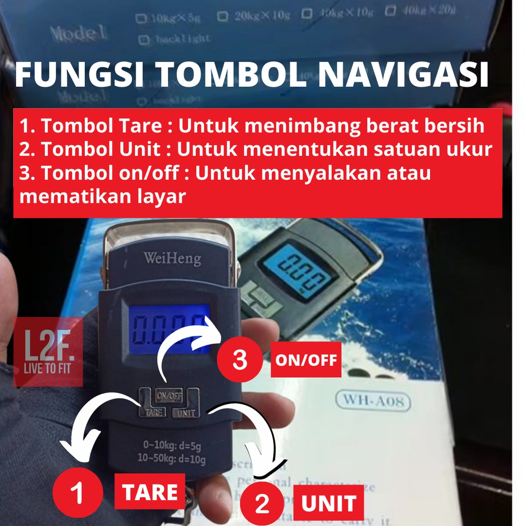 Timbangan Gantung Digital 50 Kg Portable Electric Scale Weiheng