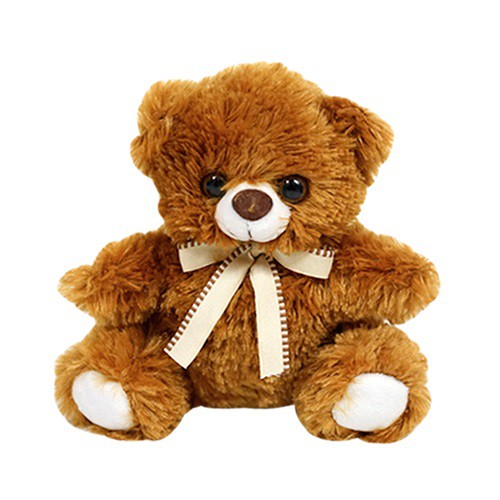 Boneka Beruang Istana Boneka Sit Liz Bear Brown With Ribbon