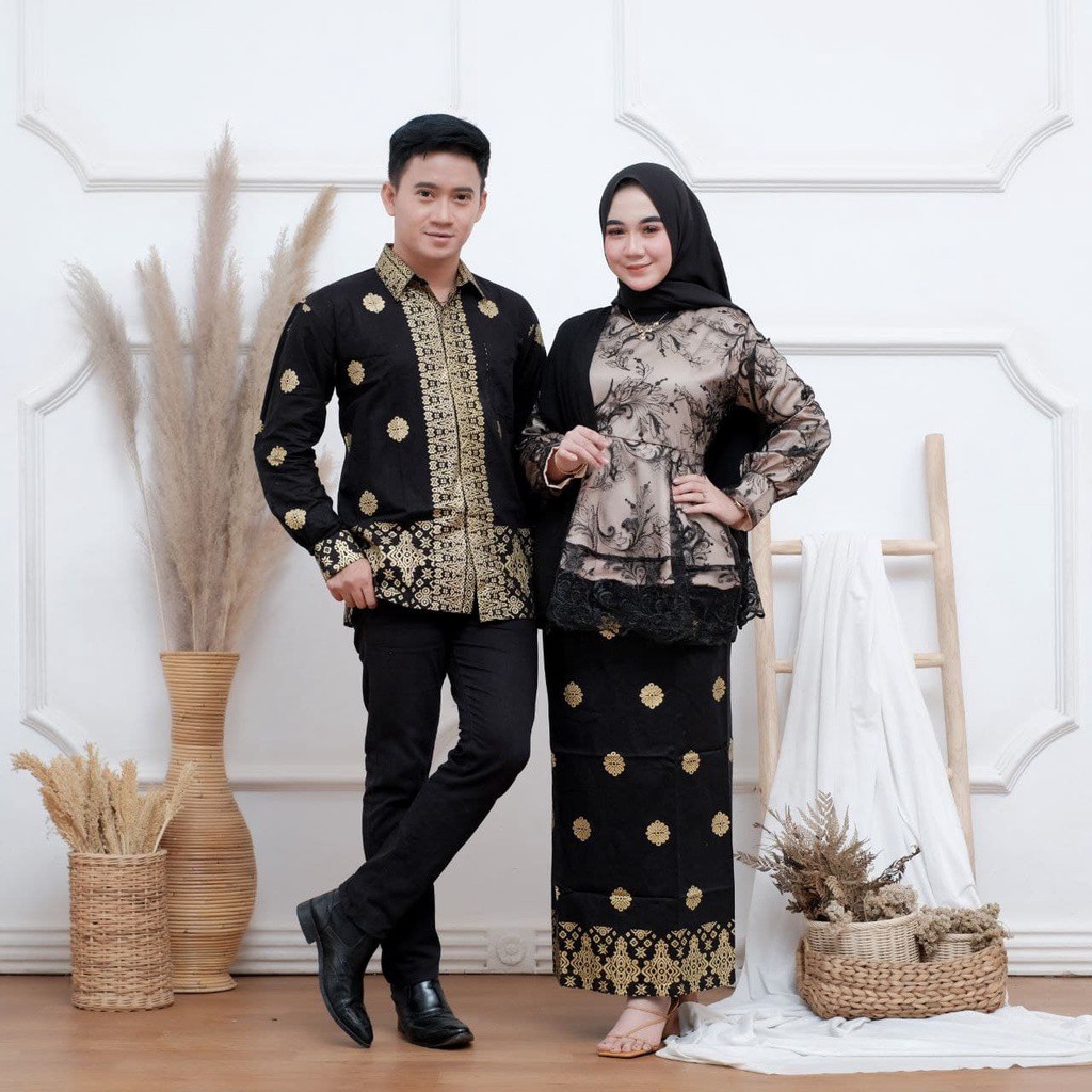 Couple Kebaya Modern Baju Wisuda Tunangan Lamaran Terbaru Batik Brukat Pasangan Pekalongan Resepsi k