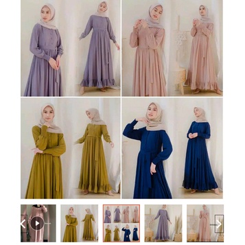 Baju Dress Kondangan Fashion Wanita Remaja Ld 120 130 140 MARWAH DRESS