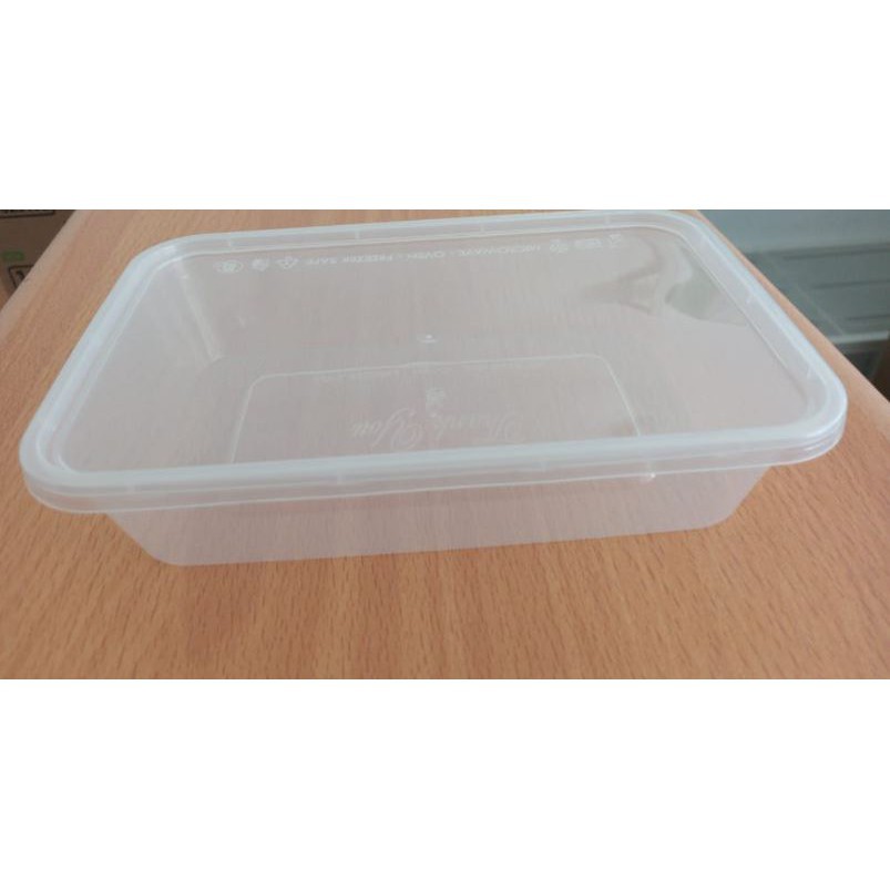 THINWALL 500ML (10PCS) KOTAK MAKAN/NASI MIKA AMAN PANAS MICROWAVE DAN DINGIN FOODGRADE