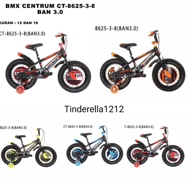Sepeda BMX 12" Centrum CT-8625-3-8 (Ban 3.0)