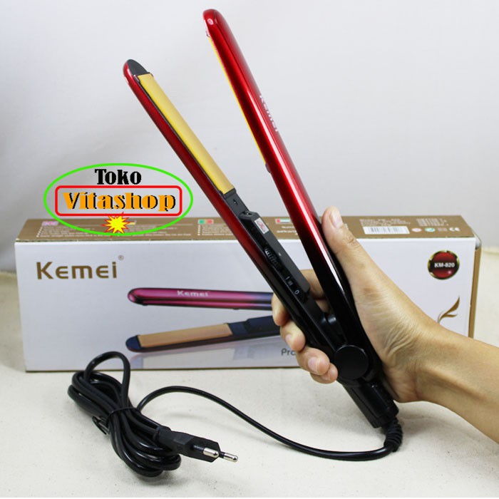 CATOK KEMEI KM-820 CATOKAN RAMBUT PELURUS TEMPERATUR SUHU