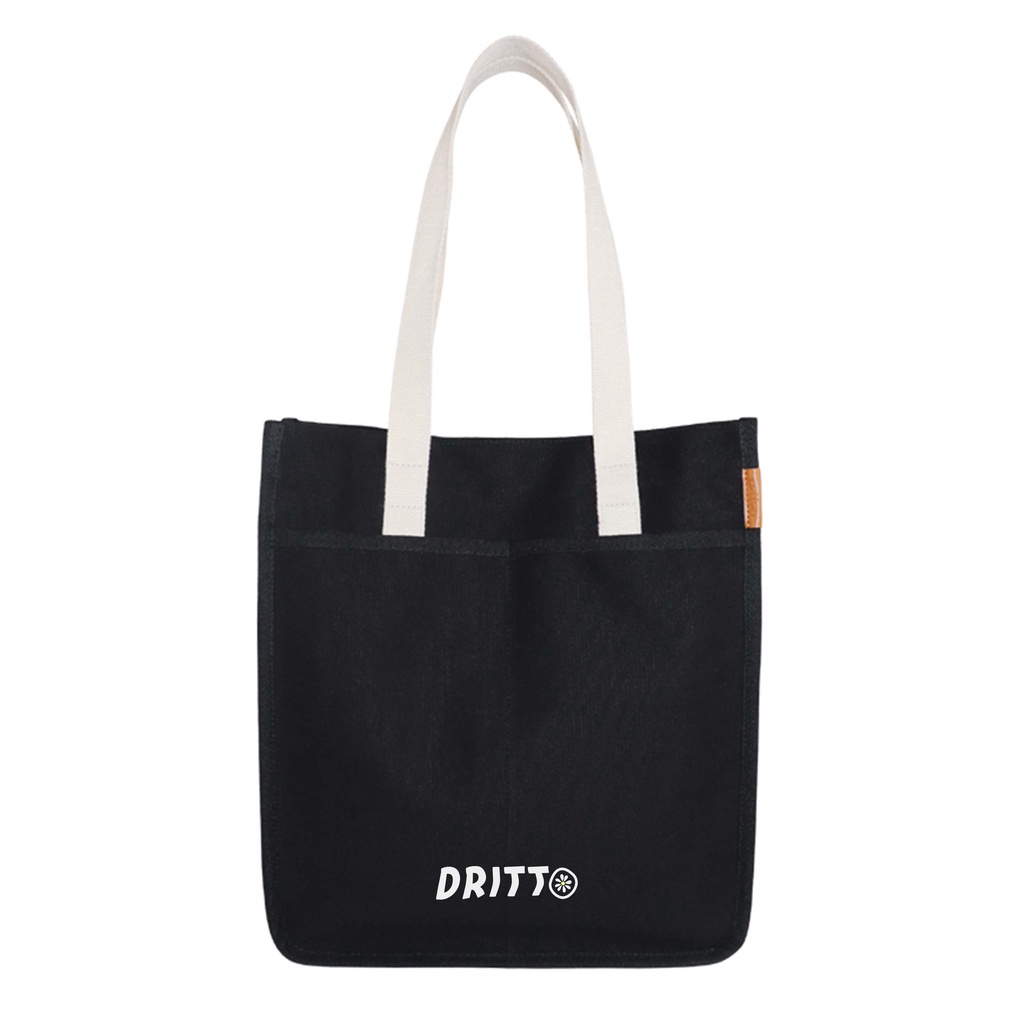 Dritto Totebag Kanvas - Tote Bag Laptop Izaku Premium - Hitam