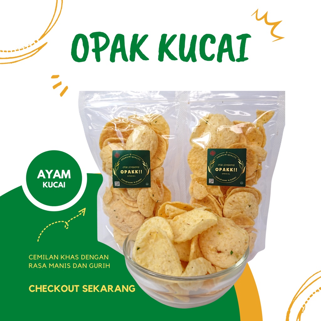 

Opak Kucai Opak Singkong Opakk!! Renyah 35 gram - Dapur Sani 'n Sunny