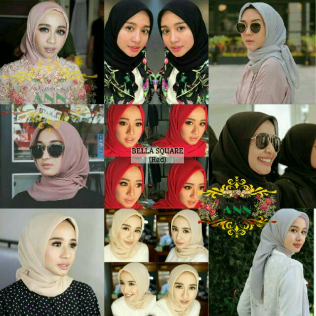 Jilbab BELLA - Bella Square - Jilbab segi empat Laudya Chintya Bella | Shopee Indonesia