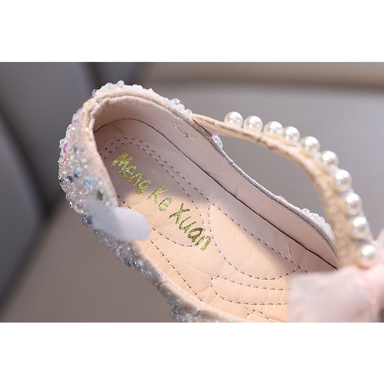 (LOLI-JKT) Z-023 SEPATU PESTA ANAK MUTIARA PAYET BERLIAN SIZE 21-36