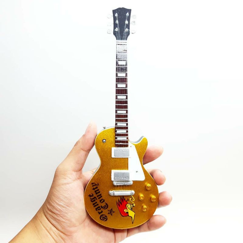 Miniatur Gitar Les Paul Gold Woody Woodpecker Mike Ness