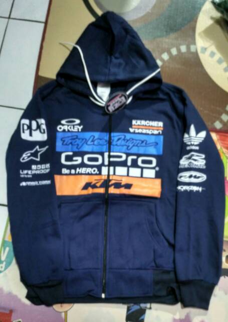 jaket motor racing ktm go pro navy