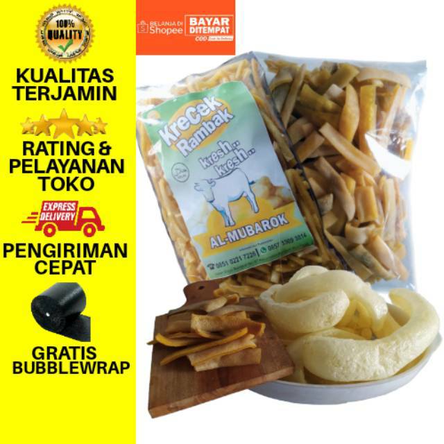 

Krecek Rambak Kulit Sapi / Dorokdok Kulit Sapi 1Kg