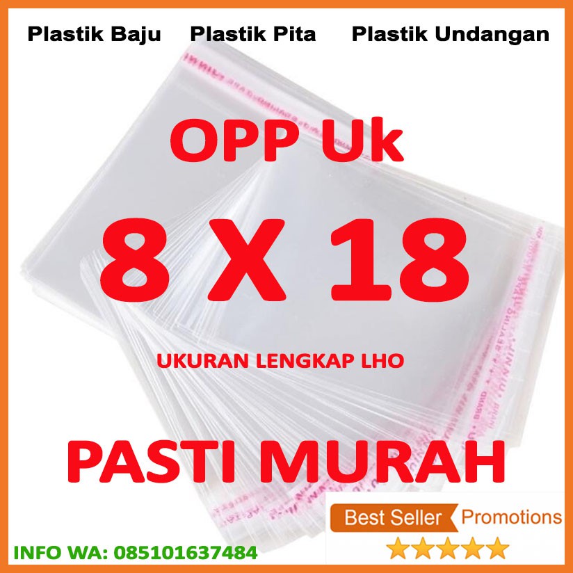 

OPP LEM PLASTIK KACA 8 X 18 Isi 100 Lembar Kualitas TERBAIK ,harga TERMURAH 1 pack isi 100 lembar