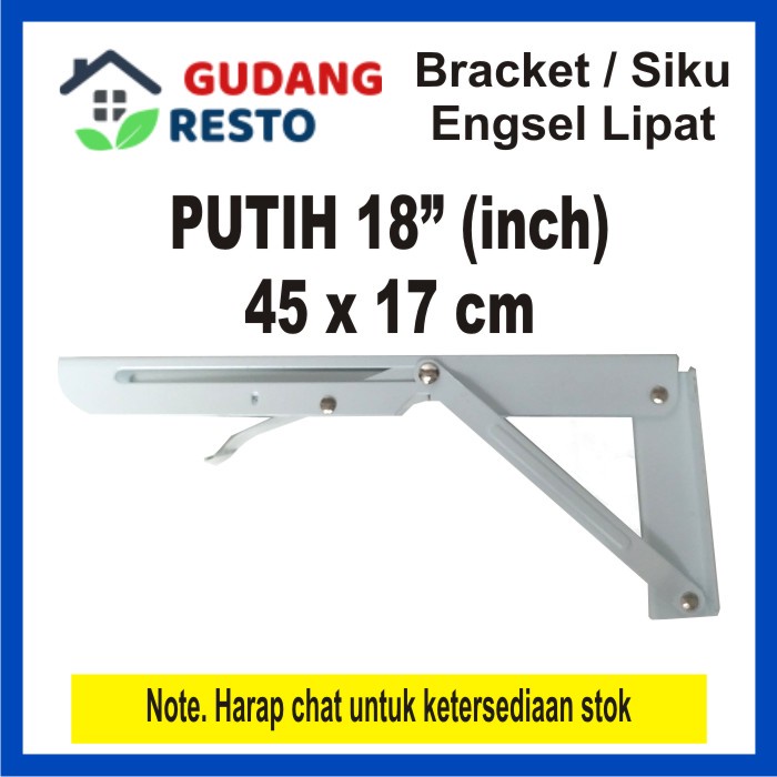 18&quot; inch Bracket Lipat / Siku / Engsel FOLDING Rak / Meja / DInding