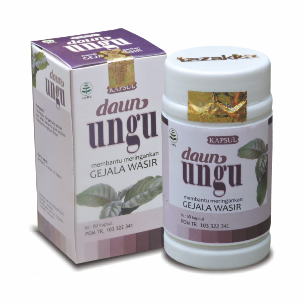 KAPSUL DAUN UNGU Obat Wasir Herbal Ambeyen Tazakka ORIGINAL Halal BPOM | Herbal WASIR