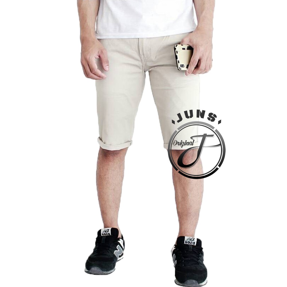 Celana Chino Short Pant Original Light Cream