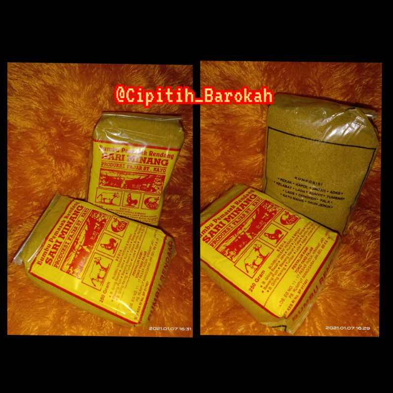 

Sari minang/Bumbu rendang 1kg 4pcs