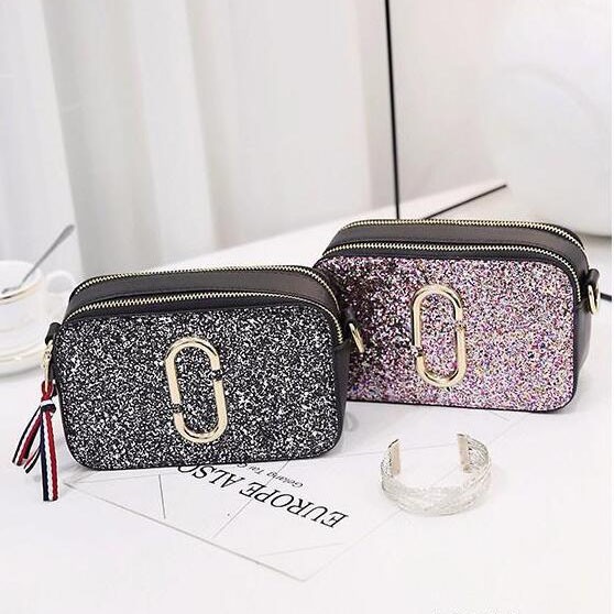 PROMO 1 HARI TAS MARC JACOBS GLITTER TAS MARC JACOBS SNAPSHOT MURAH WANITA TAS SELEMPANG SQ8026