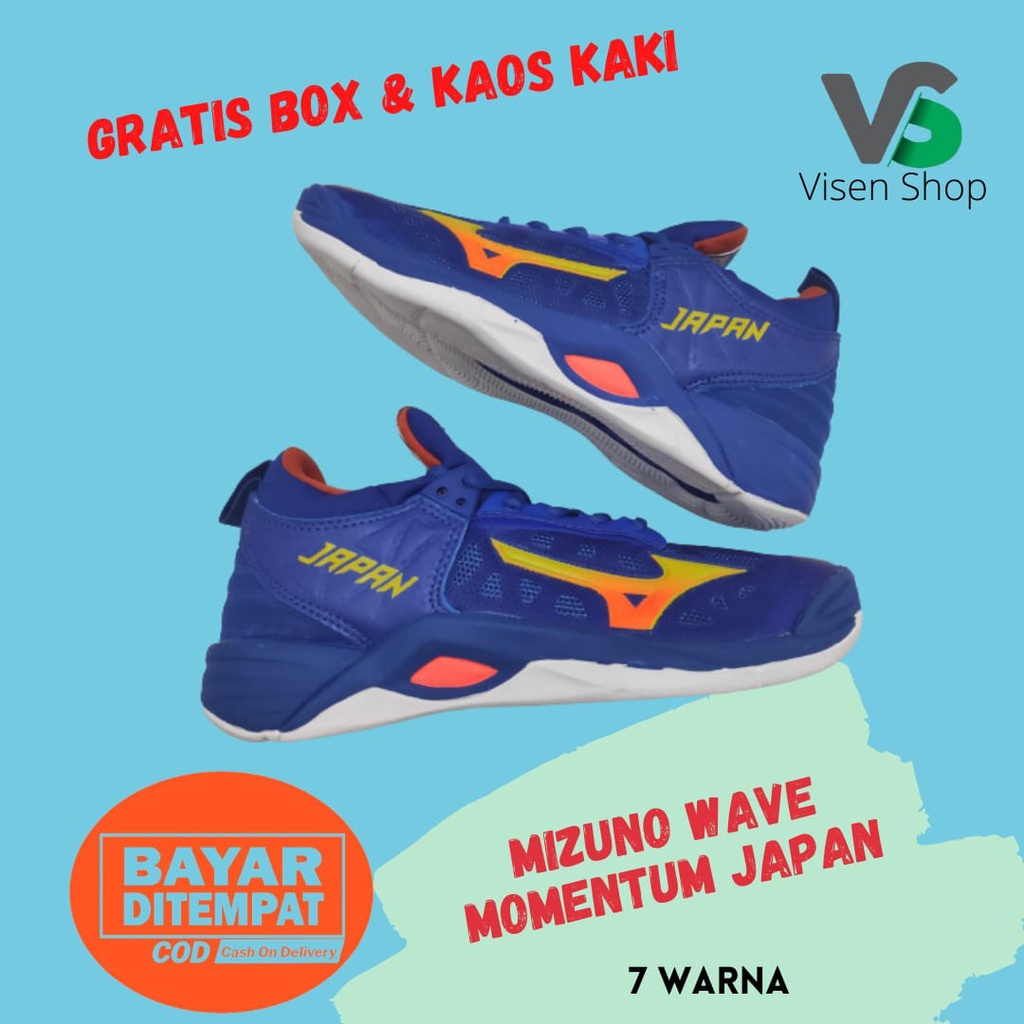 Jual Sepatu Voli Sepatu Volly Mizuno Wave Momentum Japan Bisa Bayar Di Tempat Cod Indonesia Shopee Indonesia